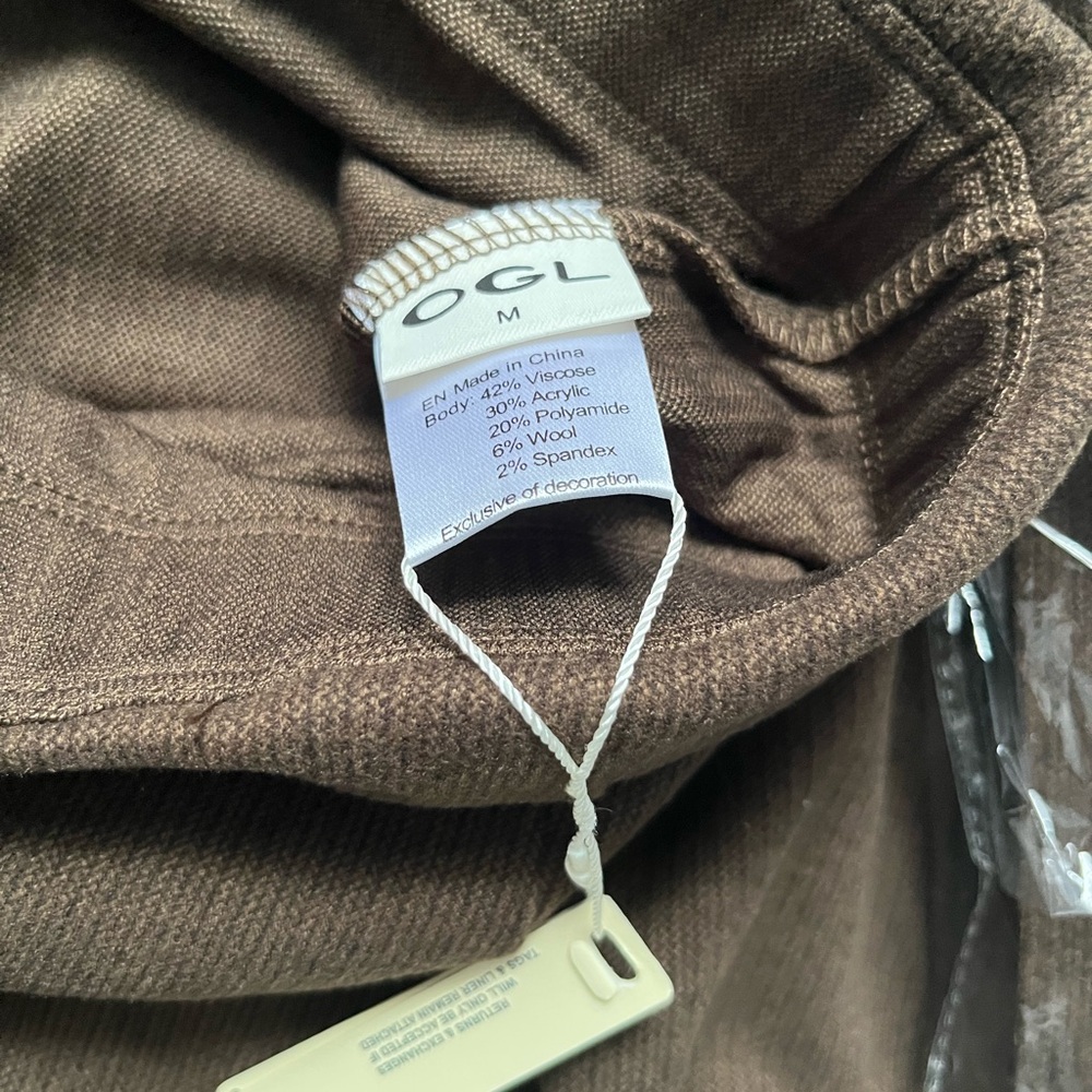 OGL Belted Mini Skirt With Shorts Pockets - Oliver Coffee NEW MEDIUM OLD MONEY - Picture 8 of 9